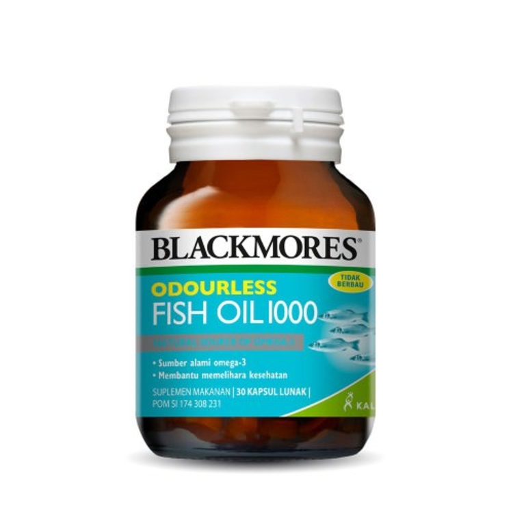 BLACKMORES ODOURLESS FISH OIL 1000 30TAB 1 BOTOL