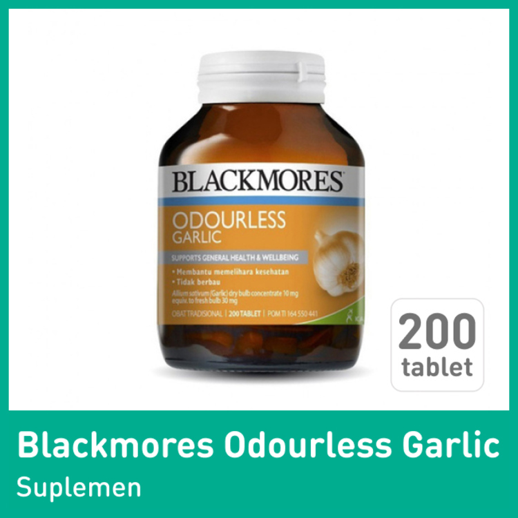 BLACKMORES ODOURLESS GARLIC 200TAB 1 BOTOL