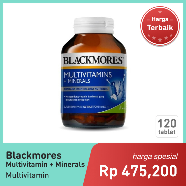 BLACKMORES MULTIVITAMIN + MINERALS 120TAB 1 BOTOL