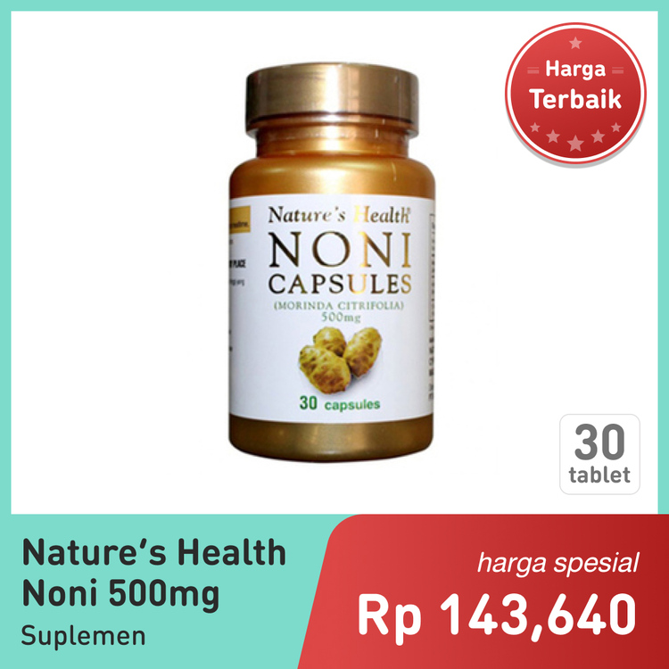 NATURE'S HEALTH NONI CAPS 500 MG 30'S