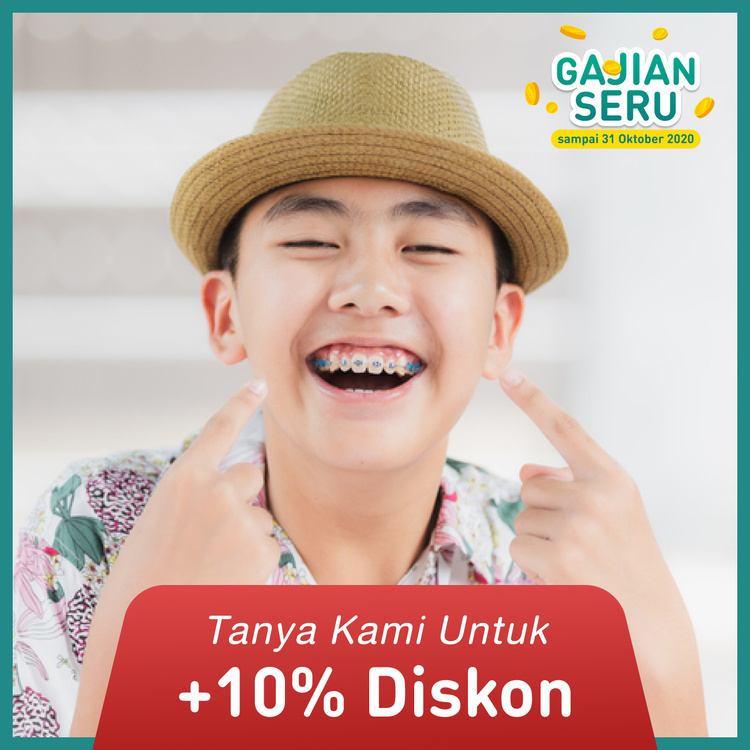 Clear Braces / Ice Sapphire dengan Sp Ort 1x di Dentistique Clinic