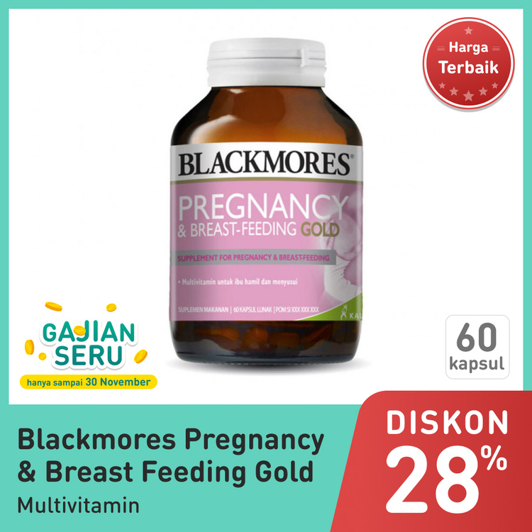 BLACKMORES PREGNANCY & BREAST FEEDING GOLD 60CAP 1 BOTOL