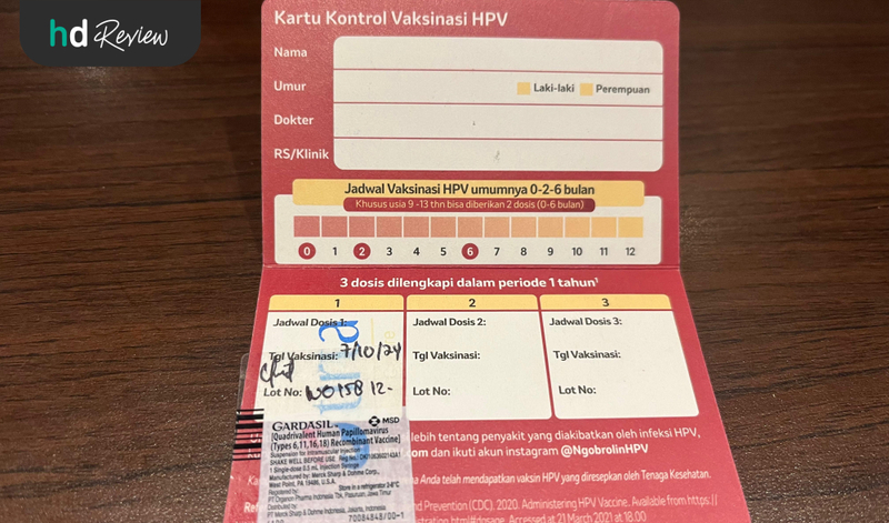 Kartu vaksin HPV