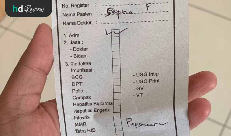 Form pap smear di Klinik Naura Medika Form pap smear di Klinik Naura Medika