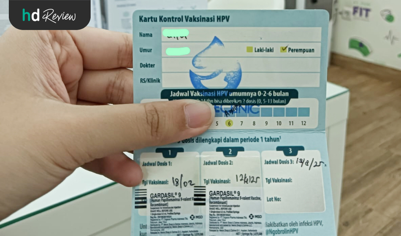 Kartu vaksin HPV Kartu vaksin HPV