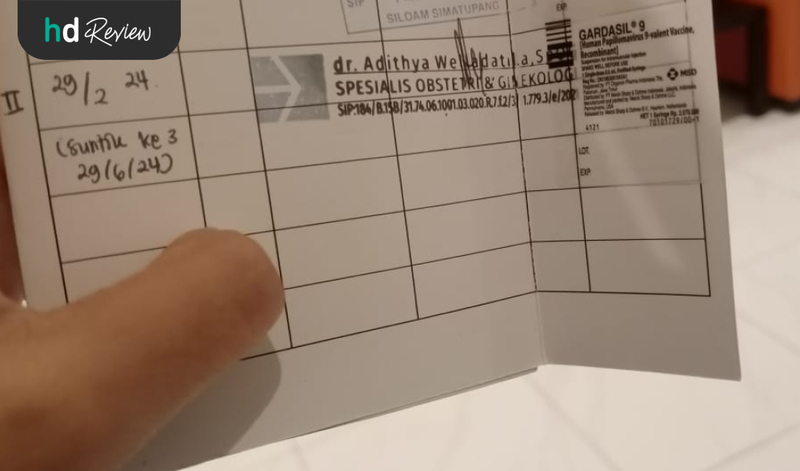 Kartu vaksin HPV Kartu vaksin HPV