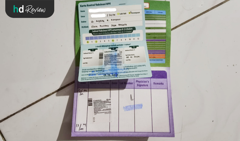 Kartu Vaksin HPV Kartu Vaksin HPV
